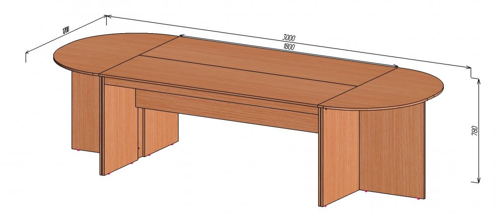 Стол 3000х1200х780 лдсп 16мм