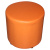 пуфик круглый на каркасе 43х43 см оранжевый