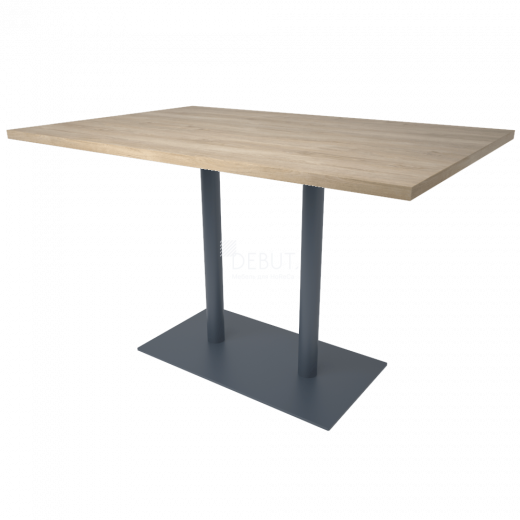 Стол Орбис Прямоугольный - 6289 Дуб мадуро - RAL7043 Маренго